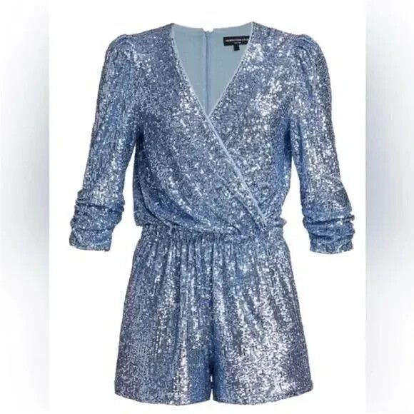 Generation Love Allegra‎ Ice Princess Blue Sequin Romper Size XXS $385 NWT - Picture 3 of 8